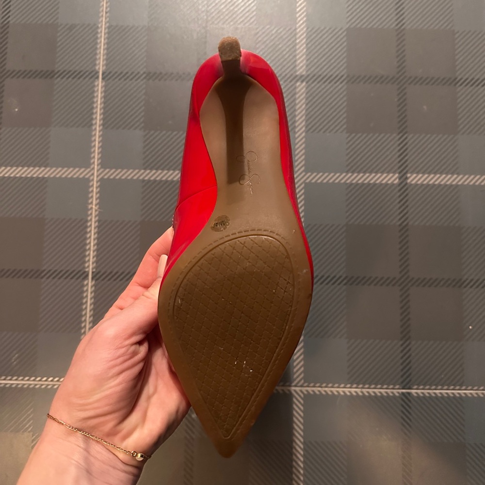 Jessica Simpson Nettles Red Patent Heels - Picture 8 of 10